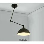 Riolight Modern Üç Mafsallı Akrobat Metal Masa Üstü Sarkıt Avize Şapka ÇAPI:30CM - Siyah - 1