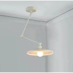 RİOLİGHT MODERN1 BEYAZ ÜÇ MAFSALLI AKROBAT METAL MASA ÜSTÜ SARKIT AVİZE ŞAPKA ÇAPI:38CM