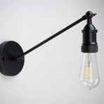 RİOLİGHT MODERN1 SİYAH ÇİFT MAFSALLI 1XE27 DUYLU METAL DUVAR APLİK