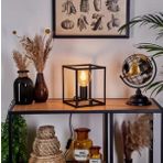 RİOLİGHT MODERN11, RETRO,VİNTAGE,RUSTİK SİYAH 1XE27 DUYLU KÜP METAL 20CMX20CM ABAJUR