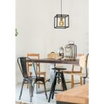 RİOLİGHT MODERN1,VİNTAGE SİYAH 25X25CM 1XE27 DUYLU KÜP METAL SARKIT TEKLİ AVİZE