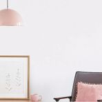 RİOLİGHT MODERN5 PEMBE ODA,MUTFAK,GENÇ ODASI İÇİN 1XE27 DUYLU TEKLİ METAL SARKIT AVİZE ÇAP:40CM