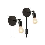 RİOLİGHT MODERN,RETRO,VİNTAGE SİYAH 1XE27 DUYLU FİŞLİ ANAHTARLI,KABLOLU METAL APLİK 1ADET FİYATIDIR