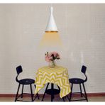 Riolight modern,rustik,vintage mutfak,oda,cafe,oteller için beyaz 1xe27 metal sarkıt avize çap:18cm
