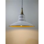 Riolight modern,rustik,vintage mutfak,oda,cafe,oteller için beyaz 1xe27 metal sarkıt avize çap:30cm