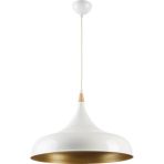 Riolight modern,rustik,vintage mutfak,oda,cafe,oteller için beyaz 1xe27 metal sarkıt avize çap:46cm