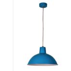 Riolight modern,rustik,vintage mutfak,oda,cafe,oteller için mavi 1xe27 metal sarkıt avize çap:35cm