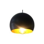 Riolight modern,rustik,vintage mutfak,oda,cafe,oteller için siyah 1xe27 metal sarkıt avize çap:20cm