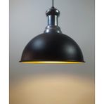 Riolight modern,rustik,vintage mutfak,oda,cafe,oteller için siyah 1xe27 metal sarkıt avize çap:30cm - Renkli