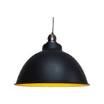 Riolight modern,rustik,vintage mutfak,oda,cafe,oteller için siyah 1xe27 metal sarkıt avize çap:33cm