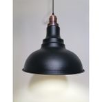 Riolight modern,rustik,vintage mutfak,oda,cafe,oteller için siyah 1xe27 metal sarkıt avize çap:34cm - Eskitme