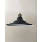 Riolight modern,rustik,vintage mutfak,oda,cafe,oteller için siyah 1xe27 metal sarkıt avize çap:36cm - Eskitme