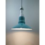 Riolight modern,rustik,vintage mutfak,oda,cafe,oteller için turkuaz 1xe27 metal sarkıt avize çap:30cm