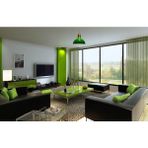Riolight Modern,rustik,vintage Salon, Odalar Için Yeşil Içi Beyaz Tekli Metal Sarkıt Avize ÇAP:30CM - 1