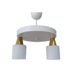 Riolight Modern,vintage Beyaz 2xe27 duylu Ikili Opal Camlı metal gövde Sarkıt avize Çap:30cm