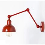 Riolight Modern,vintage,rustik Bordo 1xe27 Duylu Metal Hareketli Başlık Akrobat Duvar Aplik Bordo