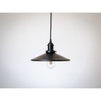 Riolight rero,vintage mutfak,oda,otel,cafeler için siyah 1xe27 tekli metal sarkıt avize çap:28cm