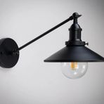 RİOLİGHT RETRO 4,RUSTİK,VİNTAGE SİYAH 1XE27 DUYLU METAL DUVAR APLİK ŞAPKA ÇAPI:23CM