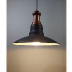 RİOLİGHT RETRO BAKIR ASKILI TEKLİ METAL SARKIT AVİZE ŞAPKA ÇAPI: 30CM