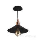 Riolight Retro Bakır Mafsallı Hareketli Başlık Tavan Avizesi Şapka Çapı: 22CM - Siyah - 1