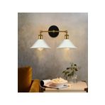 RİOLİGHT Retro İkili Metal Aplik Şapka Çapı: 22 cm