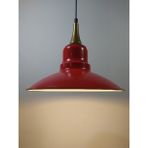 Riolight Retro Kırmızı Tekli Metal Sarkıt Avize Çap: 30CM - Renkli - 1