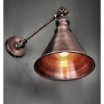 Riolight Retro Mafsallı Bakır Eskitme Çap 19 cm Aplik
