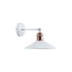 Riolight Retro Mafsallı Beyaz Metal Bakır Duylu Çap 23 cm Aplik