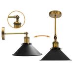 Riolight Retro Mafsallı Hareketli Başlık Metal Çap 22 cm Şapka Aplik