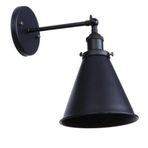 Riolight Retro Mafsallı Metal Siyah Aplik