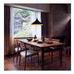 RİOLİGHT RETRO RUSTİK SİYAH İÇİ GOLD TEKLİ METAL MASA ÜSTÜ,CAFE İÇİN SARKIT AVİZE ÇAP:40CM