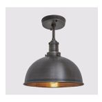 RİOLİGHT RETRO SİYAH İÇİ ALTIN TEKLİ PLOFONYER AVİZE ŞAPKA ÇAPI: 30CM