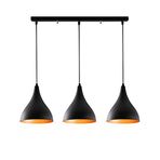 RİOLİGHT RETRO SİYAH ÜÇLÜ SIRALI MASA ÜSTÜ AVİZE UZUNLUK: 60CM RIO000562