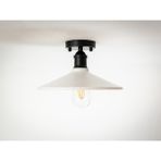 Riolight RETRO14,RUSTİK Mutfak,oda,kolidor Için Tekli Metal Sarkıt Plofonyer Avize ÇAP:28 - Siyah