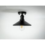 Riolight Retro1,rustik Mutfak,oda,kolidor Için Tekli Metal Sarkıt Plofonyer Avize ÇAP:23 - Siyah