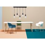 Riolight Retro1,rustik1,vintage1 Modern 5XE27 Duylu Metal Masa Üstü Sarkıt Avize UZUNLUK:60CM - Siyah