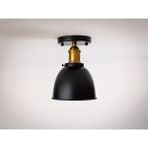 Riolight Retro2,rustik,vintage Hol,mutfak,oda,cafe Için 1XE27 Duylu Tekli Metal Plofonyer Avize - Siyah