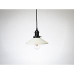 Riolight Retro3,rustik Mutfak,oda,kolidor,cafeler Için Tekli E27 Duylu Metal Sarkıt Avize ÇAP:23 - Beyaz - 1