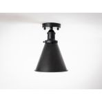 Riolight Retro3,rustik,vintage Hol,mutfak,oda,cafe Için 1XE27 Duylu Tekli Metal Plofonyer Avize - Siyah