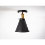 Riolight Retro5,rustik,vintage Hol,mutfak,oda,cafe Için 1XE27 Duylu Tekli Metal Plofonyer Avize - Siyah