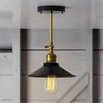 Riolight Retroeskitme Mafsallı Hareketli Başlık Plofonyer Avize Şapka ÇAPI:22CM - Siyah - 1