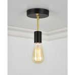 Riolight Retro,modern,vintage 1XE27 Metal Plofonyer Avize Görseldeki Ampül Fiyata Dahil Değildir. - Eskitme - Siyah