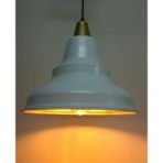 Riolight retro,modern,vintage mutfak,oda,otel,cafeler için beyaz metal sarkıt avize çap:28cm - 1