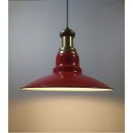 Riolight retro,modern,vintage mutfak,oda,otel,cafeler için kırmızı metal sarkıt avize çap:30cm