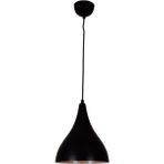 Riolight retro,modern,vintage mutfak,oda,otel,cafeler için siyah metal sarkıt avize çap:20cm - 1