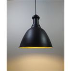 Riolight retro,modern,vintage mutfak,oda,otel,cafeler için siyah metal sarkıt avize çap:28cm - 1