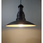 Riolight retro,modern,vintage mutfak,oda,otel,cafeler için siyah metal sarkıt avize çap:30cm - 1