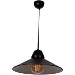 Riolight retro,modern,vintage mutfak,oda,otel,cafeler için siyah metal sarkıt avize çap:35cm - 1