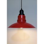 Riolight retro,modern,vintage mutfk,oda,otel,cafeler için kırmızı 1xe27 metal sarkıt avize çap:30cm