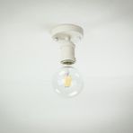 RİOLİGHT RETRO,RUSTİK KOLİDOR,ODA,MUTFAK,BANYO İÇİN BEYAZ TEKLİ 1XE27 DUYLU PLOFONYER ARMATÜR,AVİZE